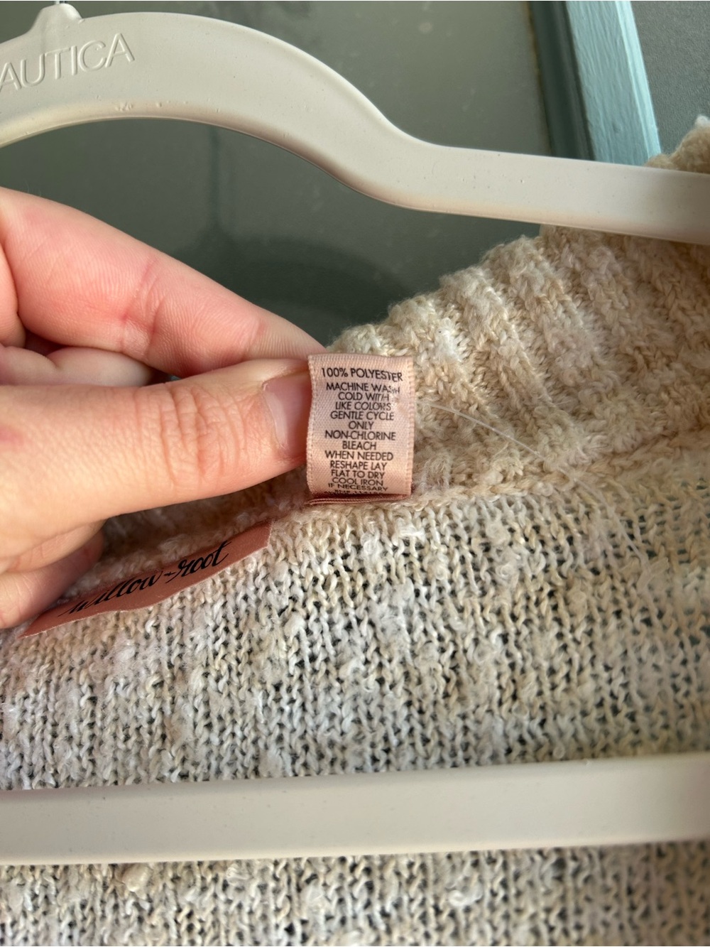 Willow & Root Buckle BKE Marled Knit Oversized Cardigan Sweater Cream Off White - Picture 9 of 9